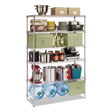 Alera® Nsf Certified 6-shelf Wire Shelving Kit, 48w X 18d X 72h, Silver freeshipping - TVN Wholesale